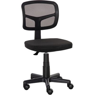 ARRIGONI Chaise De Bureau Sans Accoudoirs, Fauteuil De Bureau En Maille, Hauteur Réglable, Assise Rembourré, Pivotant 360°, Noir - Publicité ARRIGONI Chaise De Bureau Sans Accoudoirs, Fauteuil De Bureau En Maille, Hauteur Réglable, Assise Rembourré, Pivotant 360°, Noir - Publicité