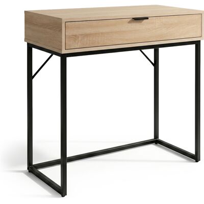 AKORD Table Console Style Loft Modena 1 Tiroir 80 Cm Chêne Sonoma Pieds Noirs - Publicité AKORD Table Console Style Loft Modena 1 Tiroir 80 Cm Chêne Sonoma Pieds Noirs - Publicité