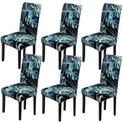 SANS MARQUE Housse De Chaise 6 Pièces Couverture De Chaise Extensible Amovible Lavable Moderne Dossier Haut Housses De Chaises Pour Salle À Manger Hôtel Mariage Décor(feuilles Bleues,6 Pcs) - Publicité SANS MARQUE Housse De Chaise 6 Pièces Couverture De Chaise Extensible Amovible Lavable Moderne Dossier Haut Housses De Chaises Pour Salle À Manger Hôtel Mariage Décor(feuilles Bleues,6 Pcs) - Publicité