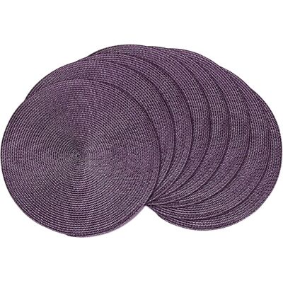 GRASSLIN Lot De 8 Sets De Table Ronds Tressés De 38,1 Cm Pour Tables De Salle À Manger, Tissés Naturels, Résistants À La Chaleur (violet, 8)'violet 15 Inches Set Of 8'Violet'15 Inches Set Of 8 - Publicité GRASSLIN Lot De 8 Sets De Table Ronds Tressés De 38,1 Cm Pour Tables De Salle À Manger, Tissés Naturels, Résistants À La Chaleur (violet, 8)'violet 15 Inches Set Of 8'Violet'15 Inches Set Of 8 - Publicité