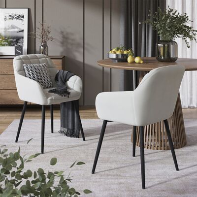Chaise De Salle À Manger Relio, Beige, 53.5x55.5cm Lot De 2, Vicco - Publicité Chaise De Salle À Manger Relio, Beige, 53.5x55.5cm Lot De 2, Vicco - Publicité