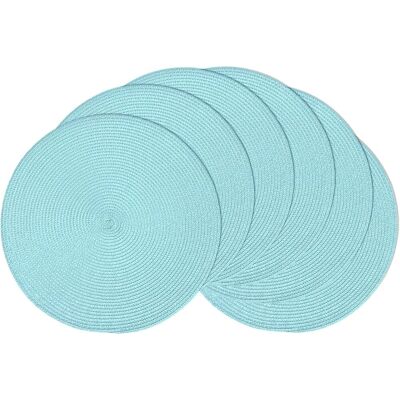 GRASSLIN Lot De 6 Sets De Table Ronds Tressés De 38,1 Cm Pour Tables De Salle À Manger, Tissés Naturels, Résistants À La Chaleur (bleu Sarcelle Clair, 6)'bleu Sarcelle Clair 15 Inches Set Of 6'Bleu Sarcelle Cl - Publicité GRASSLIN Lot De 6 Sets De Table Ronds Tressés De 38,1 Cm Pour Tables De Salle À Manger, Tissés Naturels, Résistants À La Chaleur (bleu Sarcelle Clair, 6)'bleu Sarcelle Clair 15 Inches Set Of 6'Bleu Sarcelle Cl - Publicité