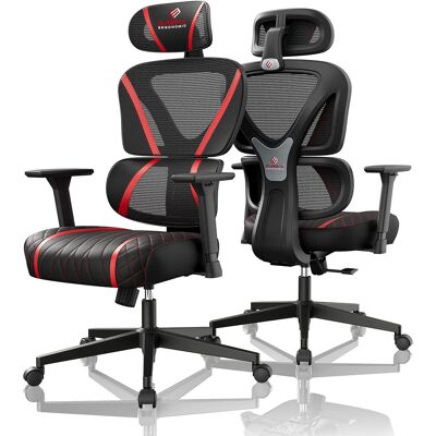 OEM Eureka Ergonomic Chaise Gaming Ergonomique, Fauteuil Bureau Gamer Avec Soutien Lombaire, Appui-tête Réglable & Assise Respirante - Publicité OEM Eureka Ergonomic Chaise Gaming Ergonomique, Fauteuil Bureau Gamer Avec Soutien Lombaire, Appui-tête Réglable & Assise Respirante - Publicité