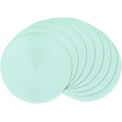 GRASSLIN Lot De 8 Sets De Table Ronds Tressés De 38,1 Cm Pour Tables De Salle À Manger, Tissés Naturels, Résistants À La Chaleur, Vert Menthe'vert Menthe 15 Inches Set Of 8'Vert Menthe'15 Inches Set Of 8 - Publicité GRASSLIN Lot De 8 Sets De Table Ronds Tressés De 38,1 Cm Pour Tables De Salle À Manger, Tissés Naturels, Résistants À La Chaleur, Vert Menthe'vert Menthe 15 Inches Set Of 8'Vert Menthe'15 Inches Set Of 8 - Publicité