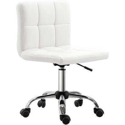 ARRIGONI Chaise De Bureau Fauteuil Pivotant Similicuir Structure Acier 5 Roues Rembourre Blanc - Publicité ARRIGONI Chaise De Bureau Fauteuil Pivotant Similicuir Structure Acier 5 Roues Rembourre Blanc - Publicité