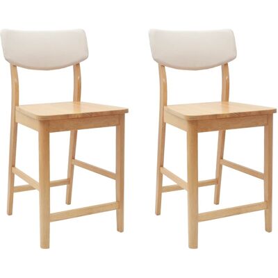 DESIGN IN Chaises De Salle À Manger 2 Pcs Naturel 48 X 49 X 95 Cm - Publicité DESIGN IN Chaises De Salle À Manger 2 Pcs Naturel 48 X 49 X 95 Cm - Publicité