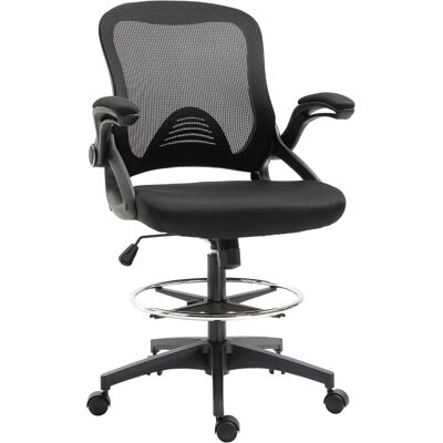 ARRIGONI Chaise Bureau Ergonomique, Fauteuil De Bureau Avec Repose-pieds, Chaise De Dessin À Dossier En Maille, Hauteur Réglable, Accoudoirs, Assise Rembourrée Et Pivotante 360°, Noir - Publicité ARRIGONI Chaise Bureau Ergonomique, Fauteuil De Bureau Avec Repose-pieds, Chaise De Dessin À Dossier En Maille, Hauteur Réglable, Accoudoirs, Assise Rembourrée Et Pivotante 360°, Noir - Publicité