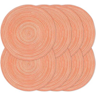 GRASSLIN Lot De 8 Sets De Table Ronds Tressés De 38,1 Cm Pour Tables De Salle À Manger, Tissés Naturels, Rustiques, Résistants À La Chaleur Pour Thanksgiving (orange Clair, 8)'orange Clair 8 Pcs'orange Clair'8 - Publicité GRASSLIN Lot De 8 Sets De Table Ronds Tressés De 38,1 Cm Pour Tables De Salle À Manger, Tissés Naturels, Rustiques, Résistants À La Chaleur Pour Thanksgiving (orange Clair, 8)'orange Clair 8 Pcs'orange Clair'8 - Publicité