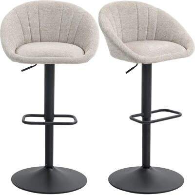 Generic Lot De 2 Tabourets De Bar, Chaises De Bar Hauteur Réglable Avec Dossier Et Accoudoirs, Repose-pieds, Beige - Publicité Generic Lot De 2 Tabourets De Bar, Chaises De Bar Hauteur Réglable Avec Dossier Et Accoudoirs, Repose-pieds, Beige - Publicité