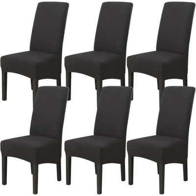 SANS MARQUE Lot De 6 Housse De Chaise De Salle À Manger (noir), Housse De Chaise Extensible Couverture De Chaise Grande Universelle Lavables, Facile À Nettoyer Pour Décor Salle À Manger Salon - Publicité SANS MARQUE Lot De 6 Housse De Chaise De Salle À Manger (noir), Housse De Chaise Extensible Couverture De Chaise Grande Universelle Lavables, Facile À Nettoyer Pour Décor Salle À Manger Salon - Publicité