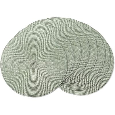 GRASSLIN Lot De 8 Sets De Table Ronds Tressés De 38,1 Cm Pour Tables De Salle À Manger, Tissés Naturels, Résistants À La Chaleur, Vert Sauge'vert Sauge 15 Inches Set Of 8'Vert Sauge'15 Inches Set Of 8 - Publicité GRASSLIN Lot De 8 Sets De Table Ronds Tressés De 38,1 Cm Pour Tables De Salle À Manger, Tissés Naturels, Résistants À La Chaleur, Vert Sauge'vert Sauge 15 Inches Set Of 8'Vert Sauge'15 Inches Set Of 8 - Publicité