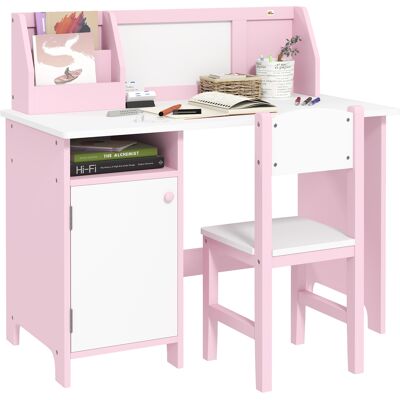 RCBBETT ZA SAS Ensemble Table Et Chaise Pour Enfant Avec Tableau Blanc - Bureau Pour Enfant +5 Ans - 90l X 45l X 85h Cm Rose - Publicité RCBBETT ZA SAS Ensemble Table Et Chaise Pour Enfant Avec Tableau Blanc - Bureau Pour Enfant +5 Ans - 90l X 45l X 85h Cm Rose - Publicité