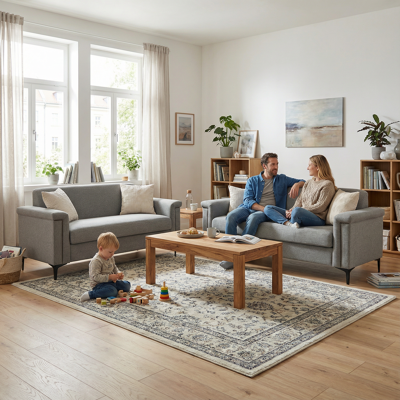 ACKERMAN Ensemble Canapé 2 Places Moderne 172 Cm – Pour Salon, Appartement, Bureau Ou Hall D'Accueil – Design Confortable Et Stable - Publicité ACKERMAN Ensemble Canapé 2 Places Moderne 172 Cm – Pour Salon, Appartement, Bureau Ou Hall D'Accueil – Design Confortable Et Stable - Publicité