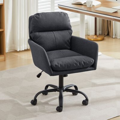 OEM Chaise De Bureau Ergonomique En Similicuir Noir, Réglable En Hauteur, Idéale Pour Bureau, Chambre À Coucher Ou Coiffeuse - Publicité OEM Chaise De Bureau Ergonomique En Similicuir Noir, Réglable En Hauteur, Idéale Pour Bureau, Chambre À Coucher Ou Coiffeuse - Publicité
