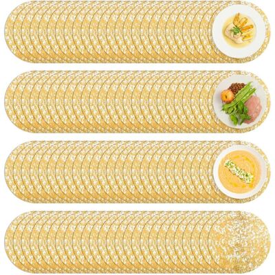 GRASSLIN Napperons Individuels Dorés Ronds, 100 Unités Pour Table À Manger - Paillassons Ronds De 33 Cm Dorés Pour Fêtes - Pour Événements De Mariages Anniversaires Restaurants Fêtes'parent'-'- - Publicité GRASSLIN Napperons Individuels Dorés Ronds, 100 Unités Pour Table À Manger - Paillassons Ronds De 33 Cm Dorés Pour Fêtes - Pour Événements De Mariages Anniversaires Restaurants Fêtes'parent'-'- - Publicité
