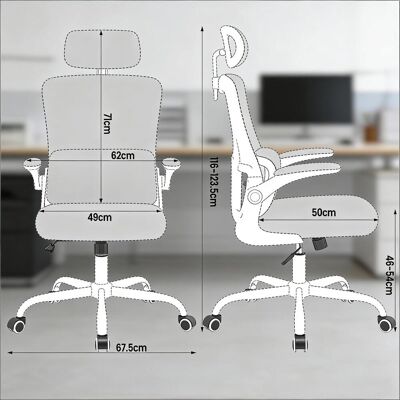 MIDUODUO Chaise De Conférence Et Bureau À Dossier Haut,assise Respirante Confortable Avec Roulettes. Publicité MIDUODUO Chaise De Conférence Et Bureau À Dossier Haut,assise Respirante Confortable Avec Roulettes. Publicité