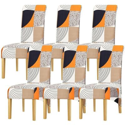SANS MARQUE Housses De Chaise À Dossier Haut De Taille Xl Housses De Chaise À Motif À Carreaux Extensibles Pour Salle À Manger, Banquet, Décoration D'Hôtel, Coul-348, Lot De 6 - Publicité SANS MARQUE Housses De Chaise À Dossier Haut De Taille Xl Housses De Chaise À Motif À Carreaux Extensibles Pour Salle À Manger, Banquet, Décoration D'Hôtel, Coul-348, Lot De 6 - Publicité