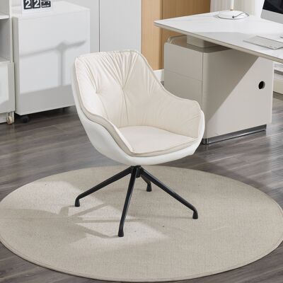 ACKERMAN Chaise De Bureau Domestique, Fauteuil Avec Accoudoirs En Simili Cuir, Fauteuil À Assise Basse – Idéal Pour Salon Et Chambre À Coucher - Publicité ACKERMAN Chaise De Bureau Domestique, Fauteuil Avec Accoudoirs En Simili Cuir, Fauteuil À Assise Basse – Idéal Pour Salon Et Chambre À Coucher - Publicité