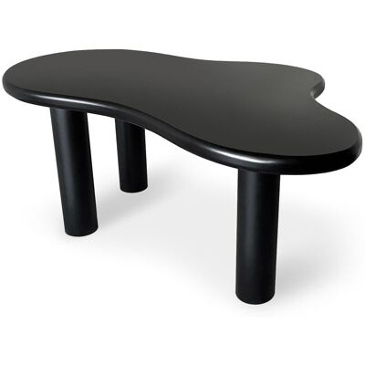MENZZO Table À Manger Forme Nuage Asymétrique L180cm Valdo Noir - Publicité MENZZO Table À Manger Forme Nuage Asymétrique L180cm Valdo Noir - Publicité