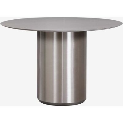 Table De Salle À Manger Ronde Ø120 Cm Luceida Sklum Acier Inoxydable Brossé - Publicité Table De Salle À Manger Ronde Ø120 Cm Luceida Sklum Acier Inoxydable Brossé - Publicité
