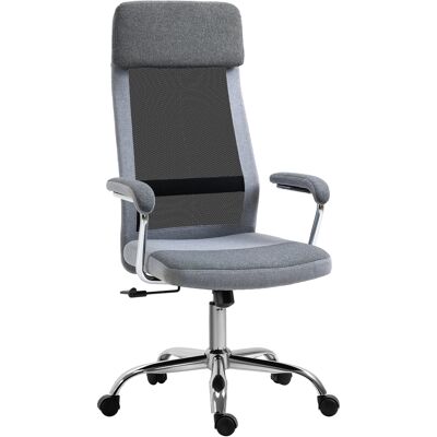 ARRIGONI Chaise De Bureau Ergonomique Pivotante Hauteur Reglable Tissu Resille 65x67x119-129cm Gris - Publicité ARRIGONI Chaise De Bureau Ergonomique Pivotante Hauteur Reglable Tissu Resille 65x67x119-129cm Gris - Publicité