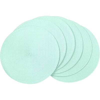 GRASSLIN Lot De 6 Sets De Table Ronds Tressés De 38,1 Cm Pour Tables De Salle À Manger, Tissés Naturels, Résistants À La Chaleur (vert Clair, 6)'vert Clair 15 Inches Set Of 6'Vert Clair'15 Inches Set Of 6 - Publicité GRASSLIN Lot De 6 Sets De Table Ronds Tressés De 38,1 Cm Pour Tables De Salle À Manger, Tissés Naturels, Résistants À La Chaleur (vert Clair, 6)'vert Clair 15 Inches Set Of 6'Vert Clair'15 Inches Set Of 6 - Publicité