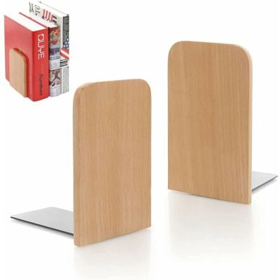 SANS MARQUE Serre-livres 1 Paire De Serre-livres En Bois Petite Étagère En Bois Rangement De Table Support De Livre Simple Étudiant Attelle De Livre De Bureau Tondeuse 10.5138cm Couleur Bois Tête Carrée - Publicité SANS MARQUE Serre-livres 1 Paire De Serre-livres En Bois Petite Étagère En Bois Rangement De Table Support De Livre Simple Étudiant Attelle De Livre De Bureau Tondeuse 10.5138cm Couleur Bois Tête Carrée - Publicité