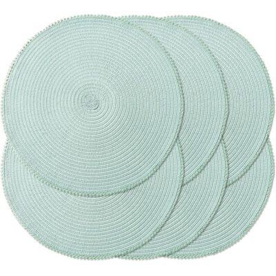 GRASSLIN Lot De 6 Sets De Table Ronds Tressés De 38,1 Cm Pour Tables De Salle À Manger, Sets De Table Tissés Naturels Résistants À La Chaleur (b Vert Menthe)'b Menthe 6 Pcs'b Menthe'6 Pcs - Publicité GRASSLIN Lot De 6 Sets De Table Ronds Tressés De 38,1 Cm Pour Tables De Salle À Manger, Sets De Table Tissés Naturels Résistants À La Chaleur (b Vert Menthe)'b Menthe 6 Pcs'b Menthe'6 Pcs - Publicité