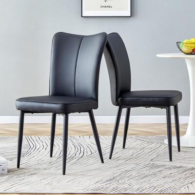 OEM Chaises De Salle À Manger Entièrement Noires, Au Design Moderne, Disponibles En Plusieurs Couleurs, Hauteur 89 Cm, Ensemble De Chaises En Pu Noir, Convenant Aux Bureaux, Restaurants, Etc. Publicité OEM Chaises De Salle À Manger Entièrement Noires, Au Design Moderne, Disponibles En Plusieurs Couleurs, Hauteur 89 Cm, Ensemble De Chaises En Pu Noir, Convenant Aux Bureaux, Restaurants, Etc. Publicité