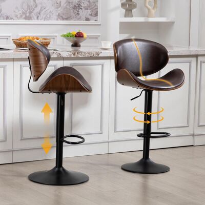 OEM Tabourets De Bar Pivotants, Lot De 2, Tabourets De Bar Réglables En Hauteur En Bois Chaise Cuir Ergonomiques, - Publicité OEM Tabourets De Bar Pivotants, Lot De 2, Tabourets De Bar Réglables En Hauteur En Bois Chaise Cuir Ergonomiques, - Publicité