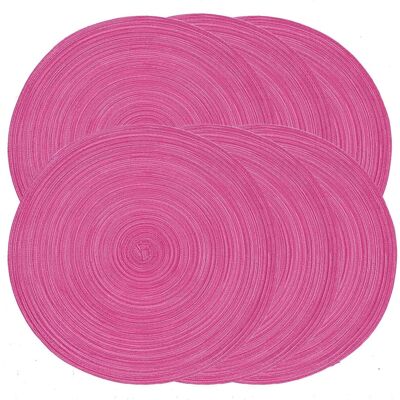 GRASSLIN Lot De 6 Sets De Table Ronds Tressés De 38,1 Cm Pour Tables De Salle À Manger, Tressés Naturels, Rustiques, Résistants À La Chaleur (rose)'rond Rose 6 Pcs'rond Rose'6 Pcs - Publicité GRASSLIN Lot De 6 Sets De Table Ronds Tressés De 38,1 Cm Pour Tables De Salle À Manger, Tressés Naturels, Rustiques, Résistants À La Chaleur (rose)'rond Rose 6 Pcs'rond Rose'6 Pcs - Publicité