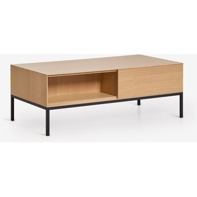 Table Basse Rectangulaire 120x60 Cm En Mdf Et Placage Chêne Bromley Sklum - Publicité Table Basse Rectangulaire 120x60 Cm En Mdf Et Placage Chêne Bromley Sklum - Publicité