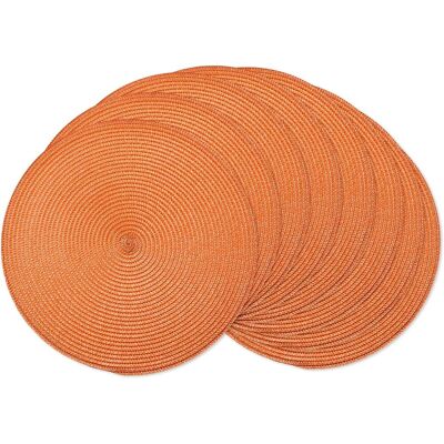 GRASSLIN Lot De 8 Sets De Table Ronds Tressés De 38,1 Cm Pour Tables De Salle À Manger, Tissés Naturels, Résistants À La Chaleur (orange, 8)'orange 15 Inches Set Of 8'Orange'15 Inches Set Of 8 - Publicité GRASSLIN Lot De 8 Sets De Table Ronds Tressés De 38,1 Cm Pour Tables De Salle À Manger, Tissés Naturels, Résistants À La Chaleur (orange, 8)'orange 15 Inches Set Of 8'Orange'15 Inches Set Of 8 - Publicité