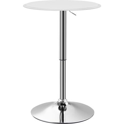 Generic Table De Bar Table Bistro Mange-debout Hauteur Réglable 67-93 Cm Ø 63 Cm Plateau Pivotant 360° Métal Chromé Pu Blanc - Publicité Generic Table De Bar Table Bistro Mange-debout Hauteur Réglable 67-93 Cm Ø 63 Cm Plateau Pivotant 360° Métal Chromé Pu Blanc - Publicité