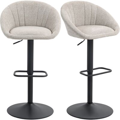 Generic Lot De 2 Tabourets De Bar, Chaises De Bar Hauteur Réglable Avec Dossier Et Accoudoirs, Repose-pieds, Beige - Publicité Generic Lot De 2 Tabourets De Bar, Chaises De Bar Hauteur Réglable Avec Dossier Et Accoudoirs, Repose-pieds, Beige - Publicité