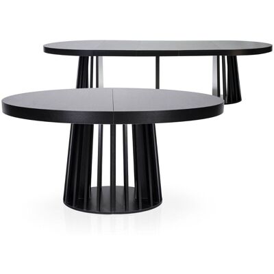MENZZO Table Ovale Extensible Eliza Noir - Publicité MENZZO Table Ovale Extensible Eliza Noir - Publicité