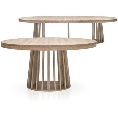 MENZZO Table Ovale Extensible Eliza Chêne Clair - Publicité MENZZO Table Ovale Extensible Eliza Chêne Clair - Publicité