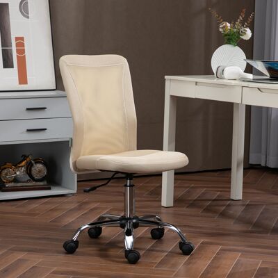 OEM Chaise De Bureau Ergonomique Hauteur Réglable Piètement Chromé Pivotant 360° Revêtement Maille Beige - Publicité OEM Chaise De Bureau Ergonomique Hauteur Réglable Piètement Chromé Pivotant 360° Revêtement Maille Beige - Publicité