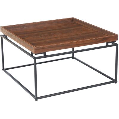 MENZZO Table Basse Carrée Avec Plateau Compartimenté Réversible 80x80cm Duplix Bois Noisette - Publicité MENZZO Table Basse Carrée Avec Plateau Compartimenté Réversible 80x80cm Duplix Bois Noisette - Publicité