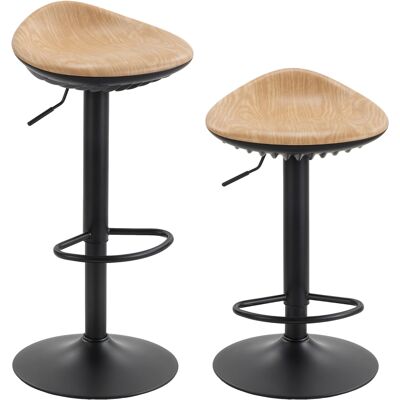 Generic Lot De 2 Tabourets De Bar, Chaises De Bar Réglables En Hauteur Avec Repose-pieds, Pivotant 360°, Base En Acier, Chêne - Publicité Generic Lot De 2 Tabourets De Bar, Chaises De Bar Réglables En Hauteur Avec Repose-pieds, Pivotant 360°, Base En Acier, Chêne - Publicité