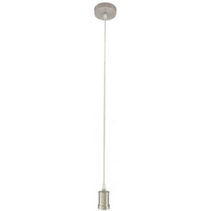 FABRILAMP Cadre De Suspension De Plafond 'puja' Hauteur Réglable E27 (220/240 V) Ip20 De Métal Nickelé - Publicité FABRILAMP Cadre De Suspension De Plafond 'puja' Hauteur Réglable E27 (220/240 V) Ip20 De Métal Nickelé - Publicité