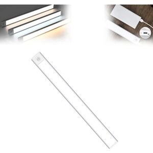 TIGREZY Clairage À Détecteur De Mouvement, Barre Lumineuse Led Magnétique, Réglable En 3 Couleurs, Rechargeable, Éclairage Magnétique Sous Armoire Pour Cuisine, Placard, Couloir (blanc, 40 Cm) - Publicité TIGREZY Clairage À Détecteur De Mouvement, Barre Lumineuse Led Magnétique, Réglable En 3 Couleurs, Rechargeable, Éclairage Magnétique Sous Armoire Pour Cuisine, Placard, Couloir (blanc, 40 Cm) - Publicité