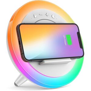 OEM Enceinte Bluetooth Veilleuses, Lampe De Chevet Avec Chargeur Sans Fil, Meilleures Idées Festival Cadeau Pour Fille, Garcon, Papa, Maman (charge Sans Fil 5 W), Blanc - Publicité OEM Enceinte Bluetooth Veilleuses, Lampe De Chevet Avec Chargeur Sans Fil, Meilleures Idées Festival Cadeau Pour Fille, Garcon, Papa, Maman (charge Sans Fil 5 W), Blanc - Publicité