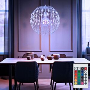 Globo Lampe à suspension led dimmable avec télécommande lampe de table à manger lampe à suspension chromée cristaux K9 salon, changement de couleur rvb, - Publicité