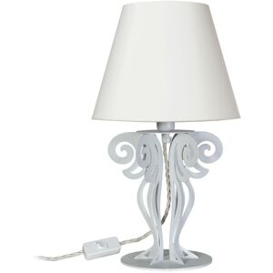 Arti E Mestieri - Lampe De Table Circeo Ø24x40 Cm Base En Fer Blanc En Marbre Et Abat-jour En Tissu Ivoire Douille E27 (ampoule Exclue) - Publicité Arti E Mestieri - Lampe De Table Circeo Ø24x40 Cm Base En Fer Blanc En Marbre Et Abat-jour En Tissu Ivoire Douille E27 (ampoule Exclue) - Publicité