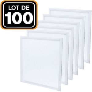 EUROPALAMP Lot de 100 Dalles Led 40W 60X60 pmma Blanc froid 6000K Haute Luminosité - Blanc froid 6000K - Publicité