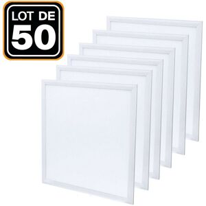 EUROPALAMP Lot de 50 Dalles Led 40W 60X60 pmma Blanc Neutre 4000K Haute Luminosité - Blanc neutre 4000K - Publicité