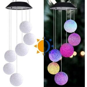 WANCLE Solaire Carillon Éolien Led Lampe Carillon À Vent Solaire Carillon Lumière Changeant Couleurs Pour Jardin Patio Porch Mobile Décoration - Publicité WANCLE Solaire Carillon Éolien Led Lampe Carillon À Vent Solaire Carillon Lumière Changeant Couleurs Pour Jardin Patio Porch Mobile Décoration - Publicité