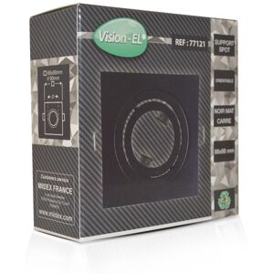 VISION-EL Support de spot carré orientable Miidex Lighting® noir-mat - Publicité VISION-EL Support de spot carré orientable Miidex Lighting® noir-mat - Publicité