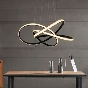 Suspension Led Pour Salon Noir Hauteur Réglable Ø 62 Cm 68 W Anneaux Lustre Plafonnier Dimmable Avec Télécommande Salle À Manger Salle D'Esca - Zmh - Publicité Suspension Led Pour Salon Noir Hauteur Réglable Ø 62 Cm 68 W Anneaux Lustre Plafonnier Dimmable Avec Télécommande Salle À Manger Salle D'Esca - Zmh - Publicité